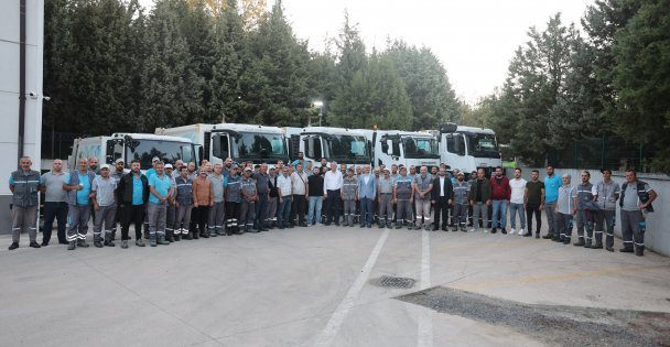 Başkan Çiftçi, temizlik personellerini mesaiye uğurladı